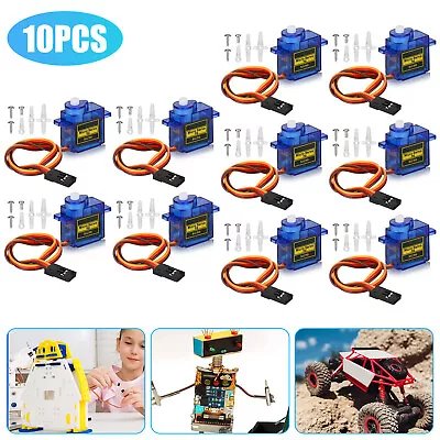 10Pcs 9G SG90 Micro Digital Servo Motor For RC Robot Helicopter/Boat Arduino/Car • $18.48