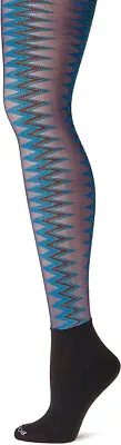 BootTights Shelby Mason Boot Tights Ankle Sock Size A Zigzag Blue Green Burnt • $9.34