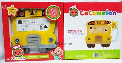 Cocomelon Magnetic Scribbler 2 Stampers & Pen Bus Shaped Kids Drawing Board Toy • £12.92