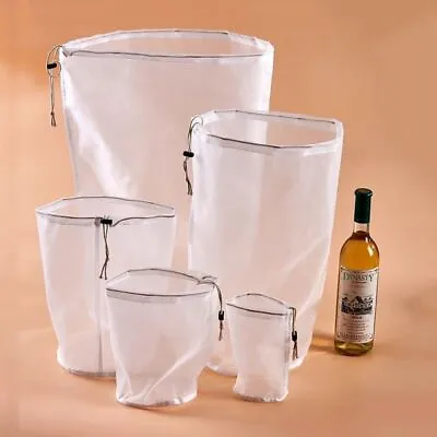 Nut Milk Bag Cooking Wine Strainer Coffee Filter Nylon Fine Mesh Cheese Cloth • £4.74