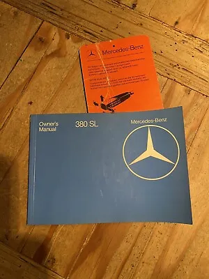 Mercedes 380 SL Owners Manual • $40
