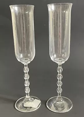 Mikasa Set 2 VR083/807 Venetian Pearls Fluted Champagne Glasses • $17.99