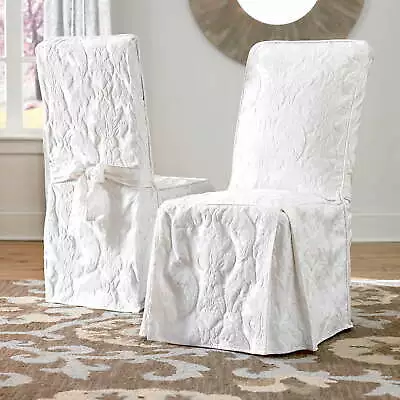 Sure Fit Matlasse Damask 1 Piece Dining Chair Slipcover Polyester And Cotton • $31.95