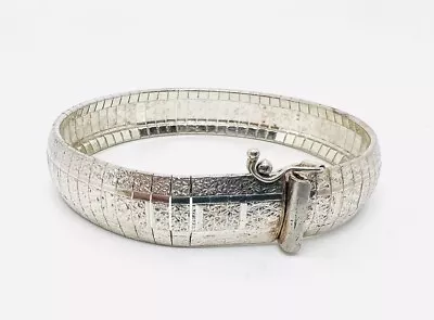 Sterling Silver Italy Woven Bracelet 18gm Never Worn Vintage Jewelry • $66.50