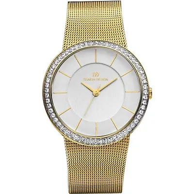 Danish Design IV05Q951 Gold Tone Stainless Steel Crystal Bezel Women's Watch • $165