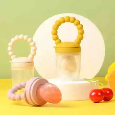 Baby Pacifier Fruit Feeder Baby Silicone Mesh Bag Pacifier Food-Grade Fruit And  • $7.53