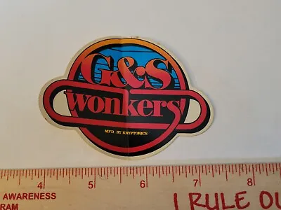 VTG 70's G&S GORDON & SMITH WONKERS KRYPTONICS NOS SURF SKATEBOARD DECK STICKER • $27.99