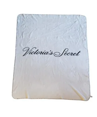 $21 • Buy Victoria’s Secret Pink Blanket W/ Black Thread Trim Soft 50 X 60  NEW W/o Tags