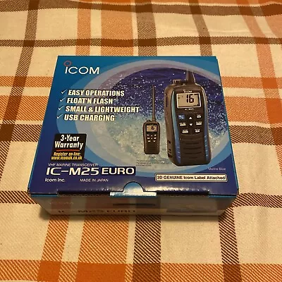 ICOM IC-M25 EURO - Handheld Marine VHF Radio - BLACK #B • £135