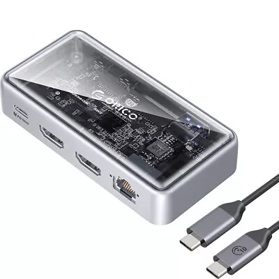 ORICO 10Gbps Metallic USB C Docking Station 4K60Hz HDMI RJ45 For Macbook Pro • £37.99