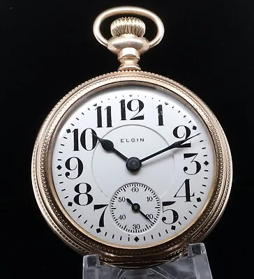 Rare 1907 Elgin Lord Elgin Grade 351 16s 23 Jewel Gold Filled Pocket Watch • £1544.53