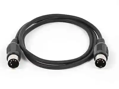 10ft MIDI Cable With 5 Pin DIN Plugs - Black 8533 • $6.99