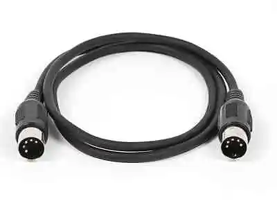 15ft MIDI Cable With 5 Pin DIN Plugs - Black 8534 • $9.99
