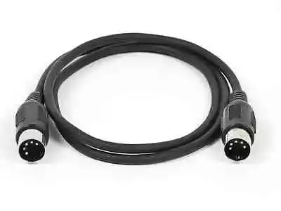 25ft MIDI Cable With 5 Pin DIN Plugs - Black 8536 • $9.99