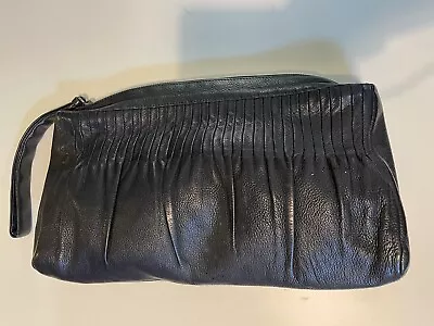 Oroton Leather Black Oversized Clutch Bag • $49