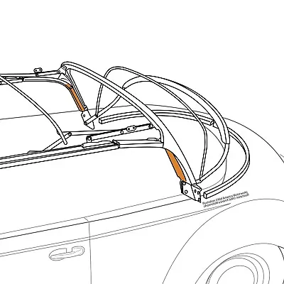 1961-1971 Beetle Convertible Quarter Facing Synthetic Inner Bows • $132.95