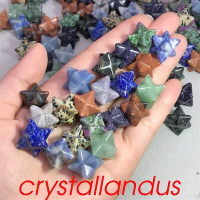 100pcs Wholesale Natural Mixed Merkaba Star Quartz Crystal Skull Gem Healing A++ • £89.78