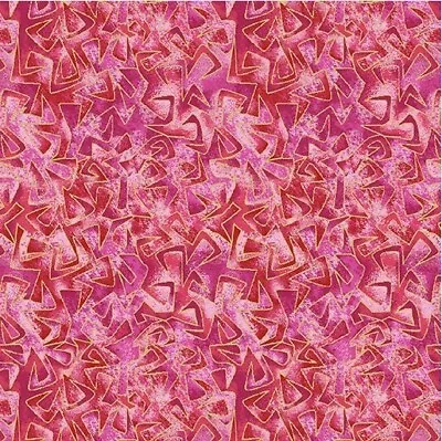 Benartex Cat-i-tude Magenta Pink Red Triangular Motion Tonal Cotton Fabric BTHY • $6.25