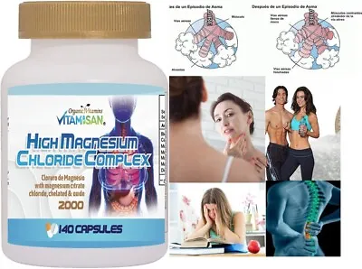 Cloruro De Magnesio 140 Capsulas / Capsules • $13.25