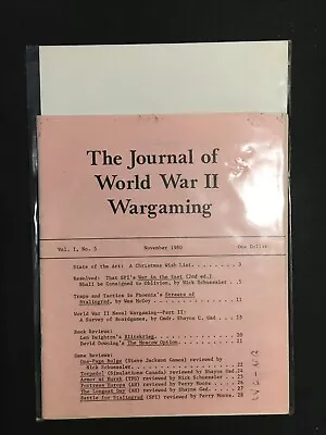 The Journal Of World War II Wargaming Vol. 1 No. 5 Vintage 1980 • $12.99