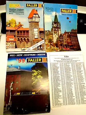 1999-'82 & 2000 FALLER Of W.Germany -Train Buildings Catalog Lot- Great Source • £6.33