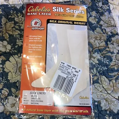 Cabela’s Base Layer Silk Series Sock Liners New In Packet Read Description L • $25