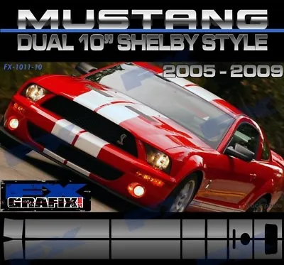 2005 - 2009 Ford Mustang Dual 10  GT 500 Rally Kit #1 In Dealer Quality Stripes  • $209.95