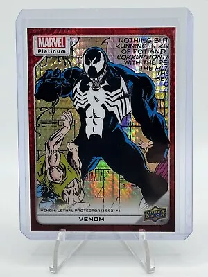 2023 Upper Deck Marvel Platinum VENOM Red Prism #138/199 Refractor • $9.50