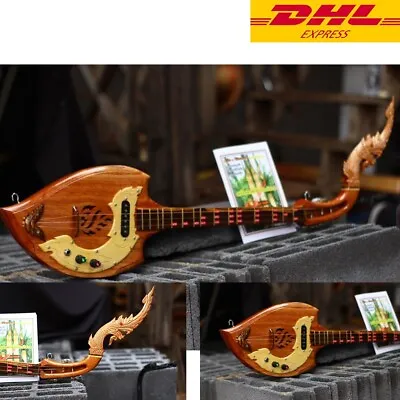 Mandolin Folk Guitar Thai Isan Phin Laos Acoustic Electric String Instrument A1 • $321.88