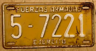 Rare!  Venezuela Fuerzas Armadas Military License Plate   5 7221   Ejercito • $49.99