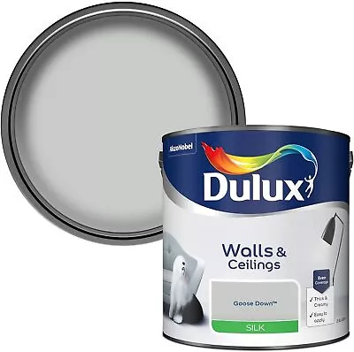 Dulux Silk Emulsion Paint For Walls And 2.5 L (Pack Of 1) Goose Down  • £17.47