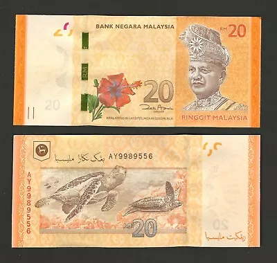 MALAYSIA 20 Ringgit 2012 P-54a Sign: A.Z. Aziz 12th Series Original UNC Grade • $12