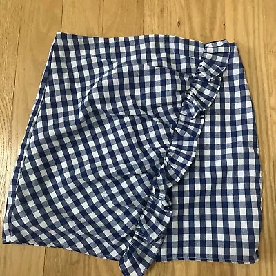 HYFVE Women’s Blue & White Checked Skirt Size M NEW • $6.99