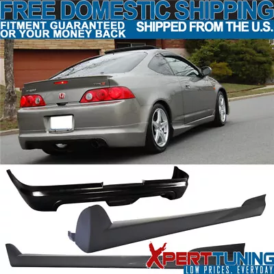 Fit Acura RSX 05-06 PU Mugen Style Rear Bumper Lip Spoiler & Side Skirt • $522.99