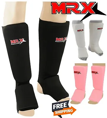 MRX Shin Guards Muay Thai Leg Instep Protector MMA Kickboxing Taekwondo Leg Pads • $13.99