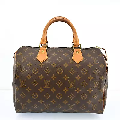 Auth LOUIS VUITTON Monogram Speedy 30 Hand Bag M41526 N1772AS604 • $335.50