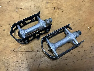 Vintage Cycling Miche 9/16 Quill Pedals Black Silver  • $23.99