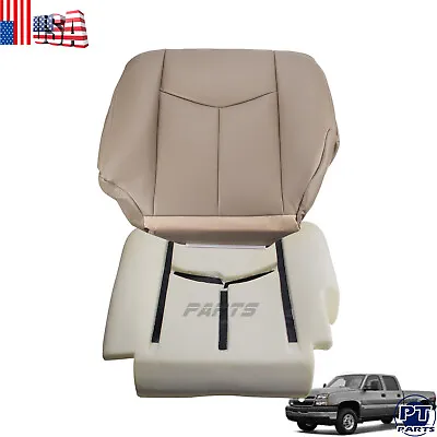 For 03-07 Chevy Silverado 1500 Driver Bottom Seat Cover And Foam Cushion Tan 522 • $88.91