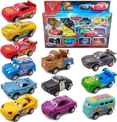 12 X Style Disney Cars 3 Lightning McQueen Racer Mack Car Kids Toy Collection UK • £16.33