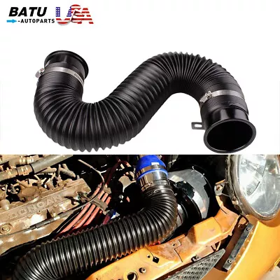 3inch Car Cold Air Intake Pipe Fexible Inlet Hose Adjustable Duct Tube Black • $20.80