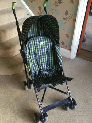 £40 • Buy Maclaren Pram Stroller - Lime Green And Dark Blue In Colour - Made In England