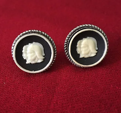 Vintage Roman Soldier/ Warrior/ Mythology Incolay Cameo Cufflinks • $45