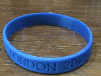 New Blue London 2012 Rubber Silicone Wrist Band Olympic Team Uk Gb • £1.99