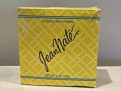 NEW Vtg Jean Nate Silkening Perfumed Bath Powder 6 Oz With Puff Some Box Wear • $69