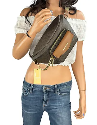 Michael Kors Maisie Large 2 In 1 Sling Fanny Waist Pack Crossbody Mk Brown • $118