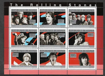 £5.95 • Buy The Rolling Stones Special Souvenir Stamps  Sheet Mnh -Guinee-Pop Music-2010
