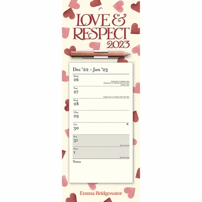 £5.48 • Buy Emma Bridgewater, Hearts Magnetic Slim Calendar 2023 - Art - Week To View