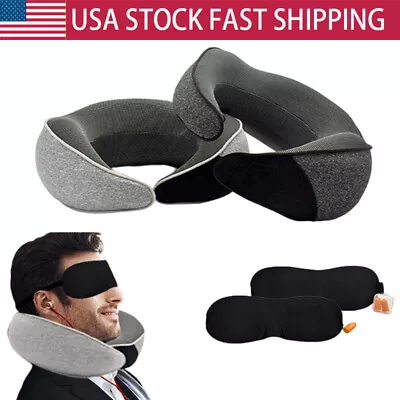 Travel Pillow Memory Foam Neck Support For Flight Comfortable Head Cushion Fit • $5.45