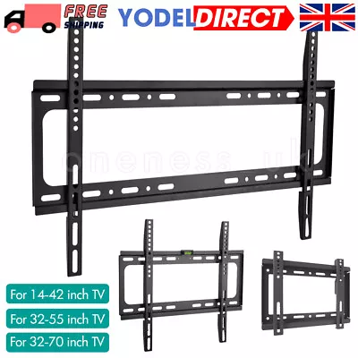 £6.99 • Buy 3D LCD TV Wall Bracket Mount Slim For 14 26 30 32 40 42 50 63 70 Inch LED Plasma