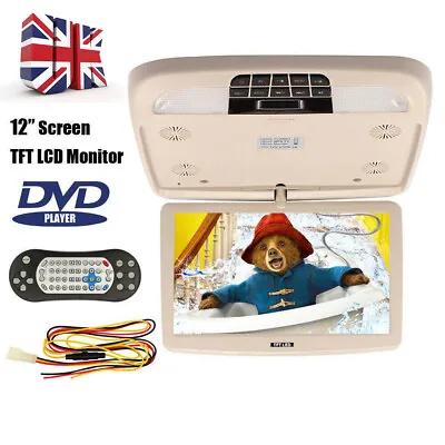 12  Car Monitor Mount DVD MP5 Player Digital Screen USB Overhead/Roof Flip Down • £195.99
